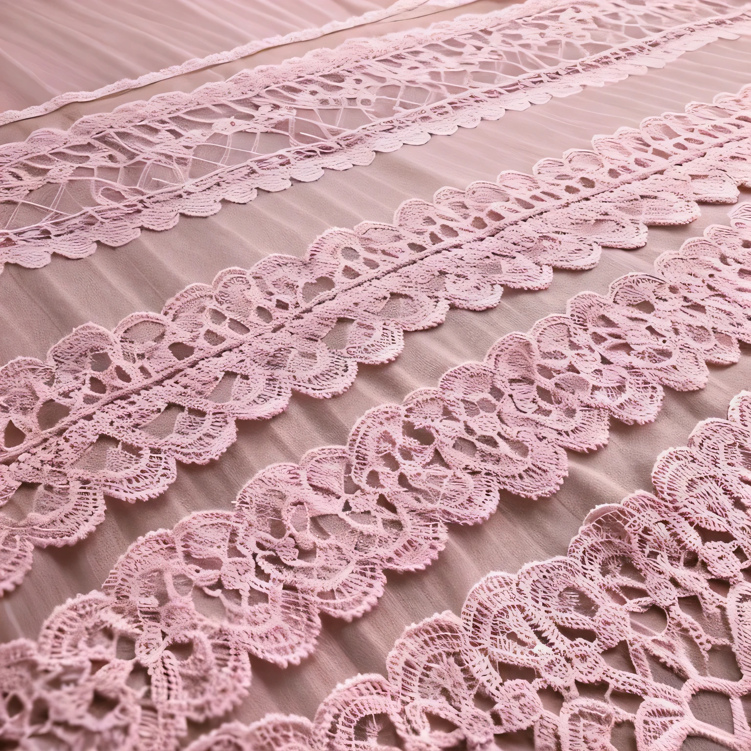 Pink linear lace embroidery texture
