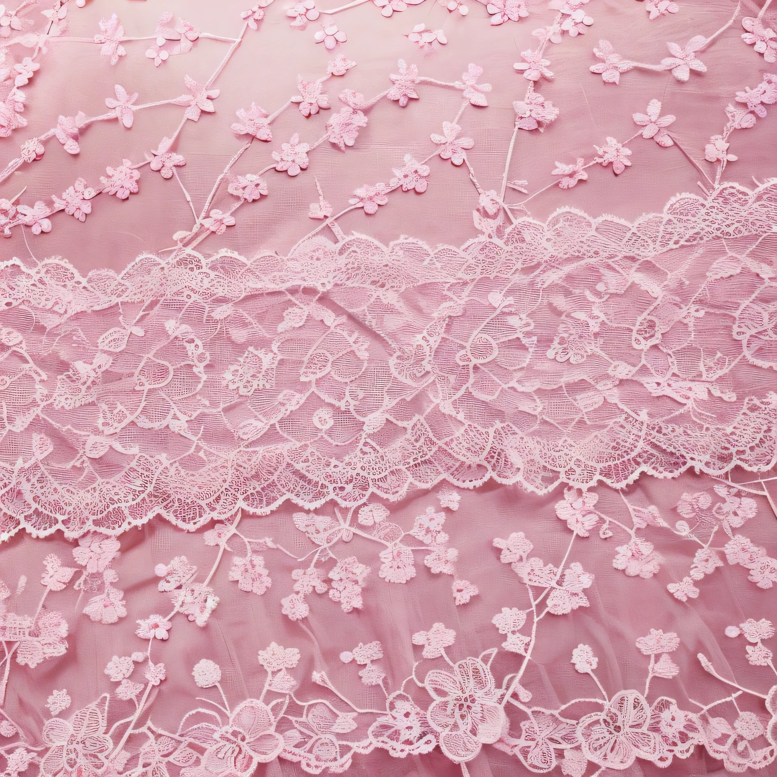 Pink straight lace embroidery texture