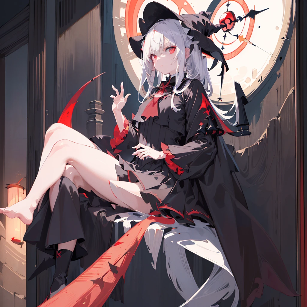 score_9, score_8_superior, score_7_superior, sauce_anime, masterpiece, Highest quality, High resolution, Highly detailed CG, Absurd, In the dark night, Midnight, indoor, in a dark and mysterious mansion, One girl, alone, ((Expressionless)), A Magus girl with white hair With a lantern and carry a magical Sickle, Witch Hat, Frilled short skirt, red and black outfit, Sickle, テーブルのsuperiorの頭蓋骨, Decorate the walls with bones, black_theme, Candela, ((mysterious)), ((Occultism)), (black_magic),For more information, click here XL,(((Perfect hands))), ((With a lantern)),((indoor))