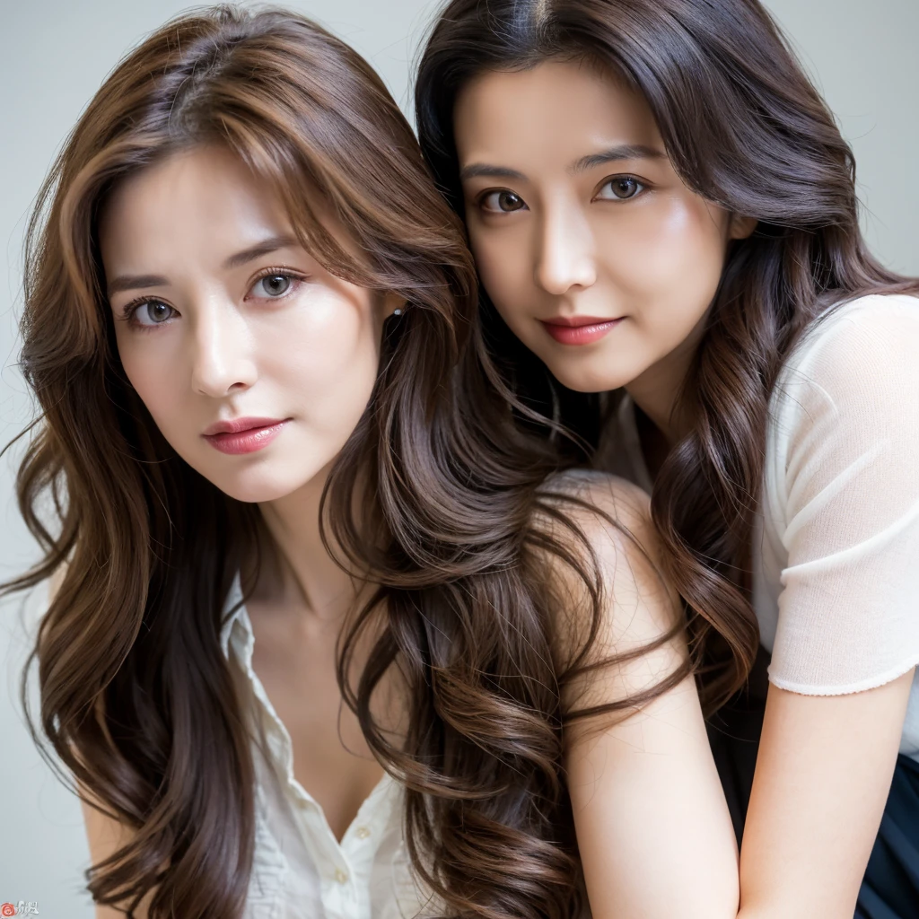 Beautiful mature woman with beautiful wavy long hair,Sexy Mature, Ultra-high resolution,(Realistic:1.4), ((Highest quality)), ((masterpiece)), (be familiar with),