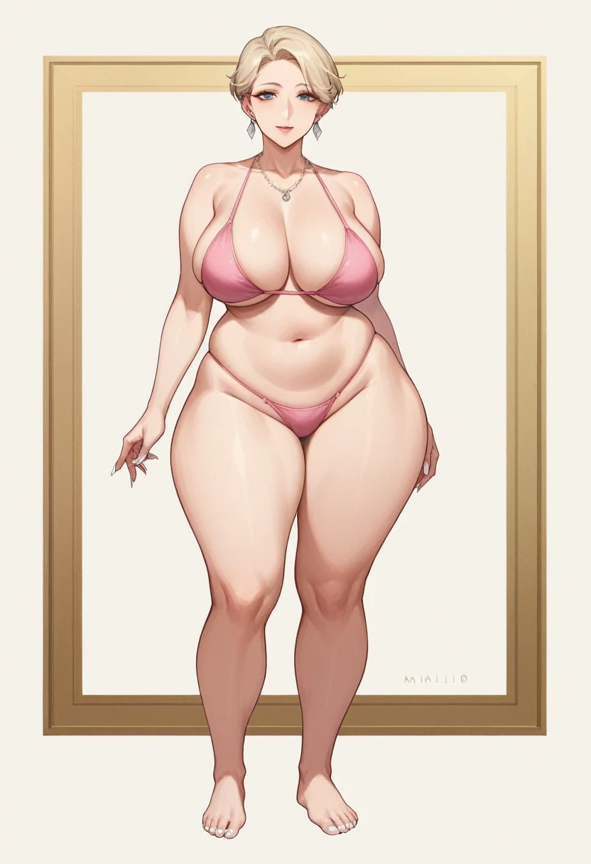 full body in image, naked woman, unique hair, female body, curvy body, large hips, beautiful woman, thicc body, big thighs, voluptuous body, full thick body, dinamic pose, curve body. detalied pose, body, simple background, expressive face, focus on face, line art, sketch
