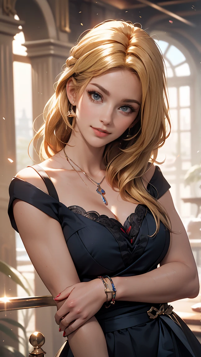 masterpiece, ,(Solitary:1.1), Perfect face, (Bright Lights:1.2),Beautiful and delicate eyes, Extremely detailed face, Perfect lighting,masterpiece, best quality, ((Mature female)), ((Large Breastss))(((Cleavage))), 30-year-old female, 1 Girl, , heteromorphosis, 1 boy, , oral, Solitary focus, View, red Lips, Short blond, Straight Hair ,provocation, tease, Lips, Lipstick, red Lips, red Lipstick, milf, Large Breasts, suit , Smile, Miss, bold Lips, thick Lips