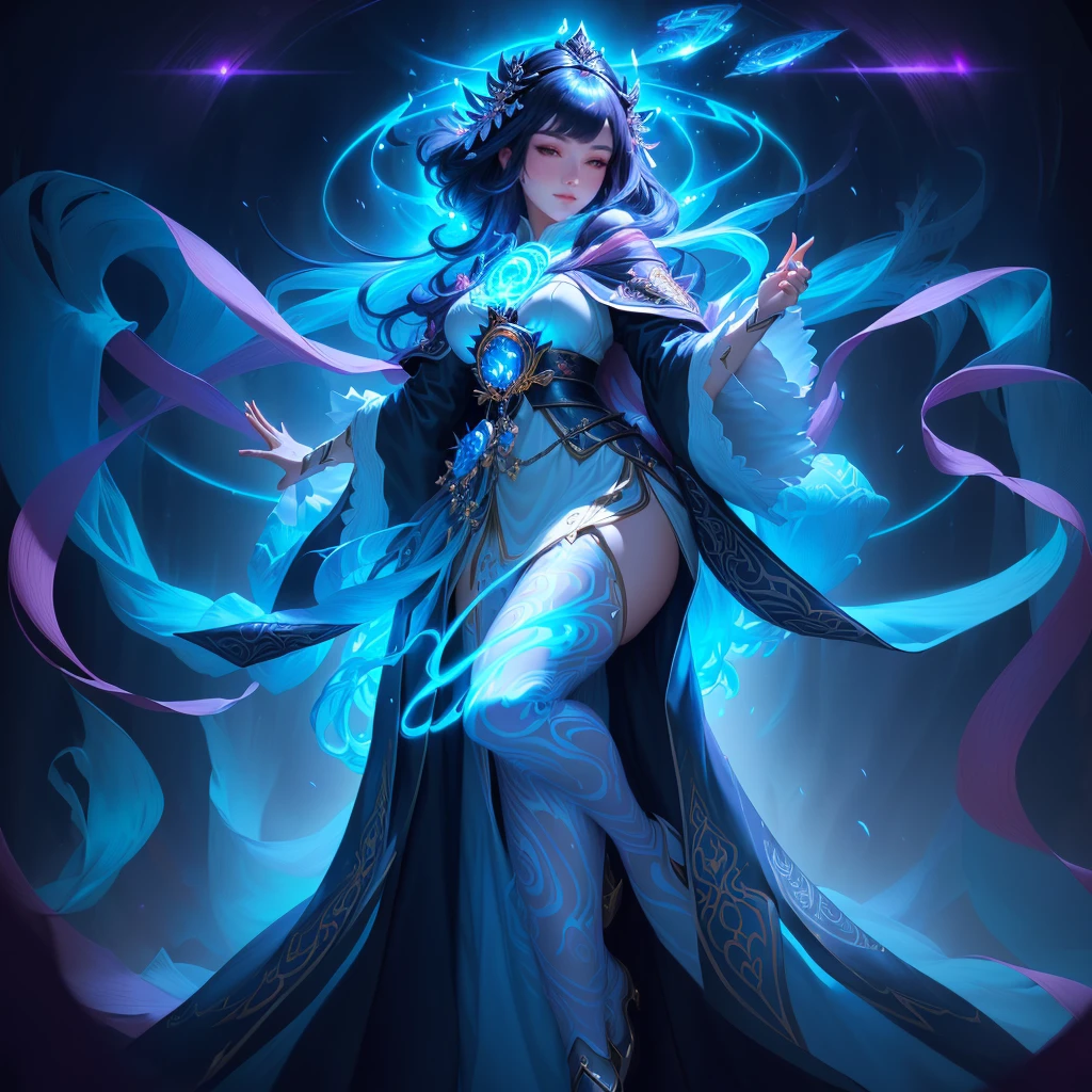 a closeup of a woman in a pink dress and a black cape, flowing magic robe, beautiful celestial wizard, Ross draws global illumination, rossdraws vibrant cartoons, priestess of balance, ornate and flowing tunic, detailed art of onmyoji, Beautiful full body concept art., cushart krenz art key women, full portrait of elementalist