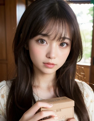 Highest quality, Face Focus, Soft Light, Ultra-high resolution, (Realistic:1.4), RAW Photos,
1 Japanese girl, alone, cute, (pupil, Light in your eyes), Beautiful face in every detail, (Small box),(High resolution detail of human skin texture),
(Long Hair),
indoor,
Damask Shirt Dress,
(Portraiture)