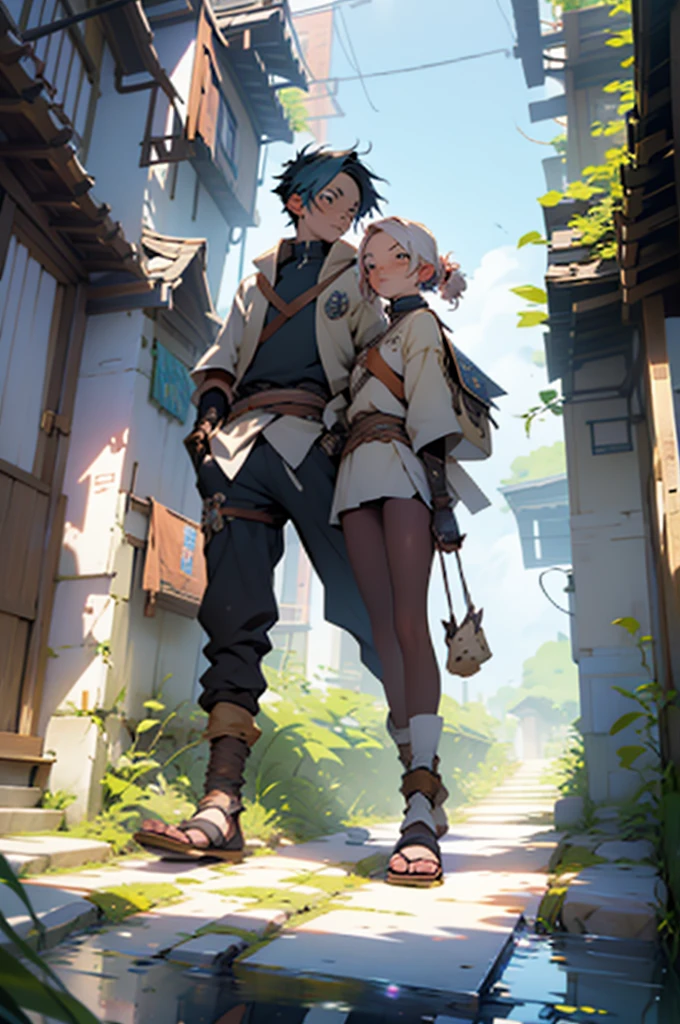 anime boy and girl in mushoku tensei in the sky