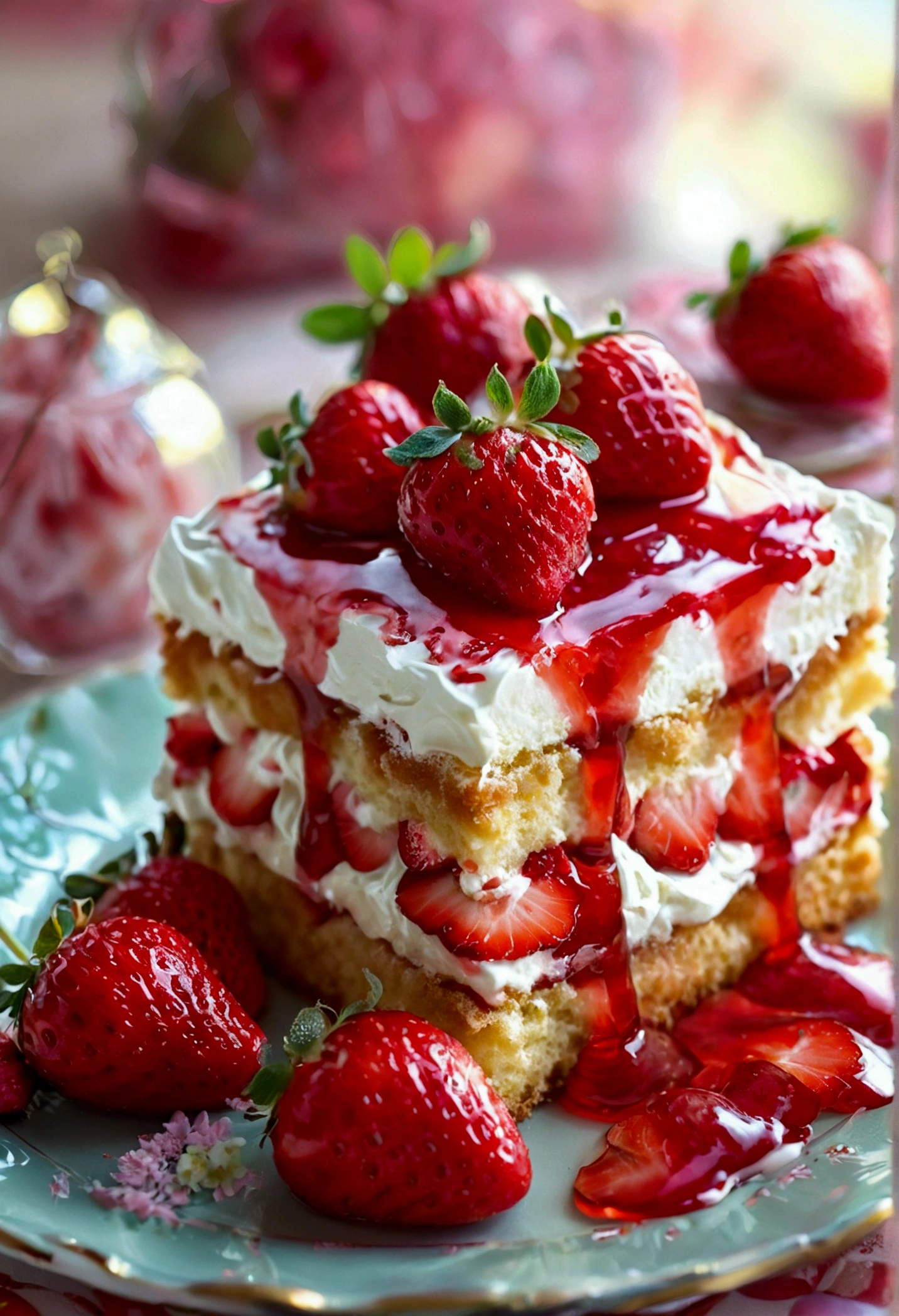 １Slice of strawberry shortcake