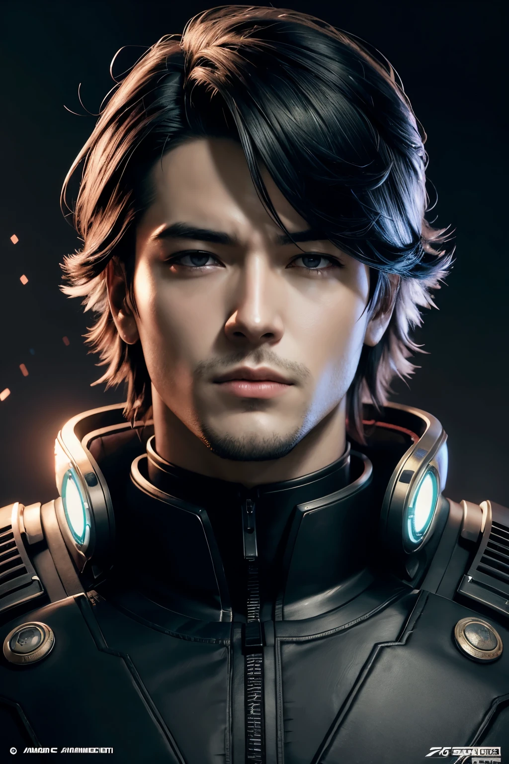 portrait Anime Commander male Neon-cybernetic, fine details. Anime. Battle field battlefield shaded lighting by katsuhiro otomo ghost-in-the-shell, artgerm, rutkowski Jeremy Lipkin and Giuseppe Dangelico Pino and Michael Garmash and Rob Rey