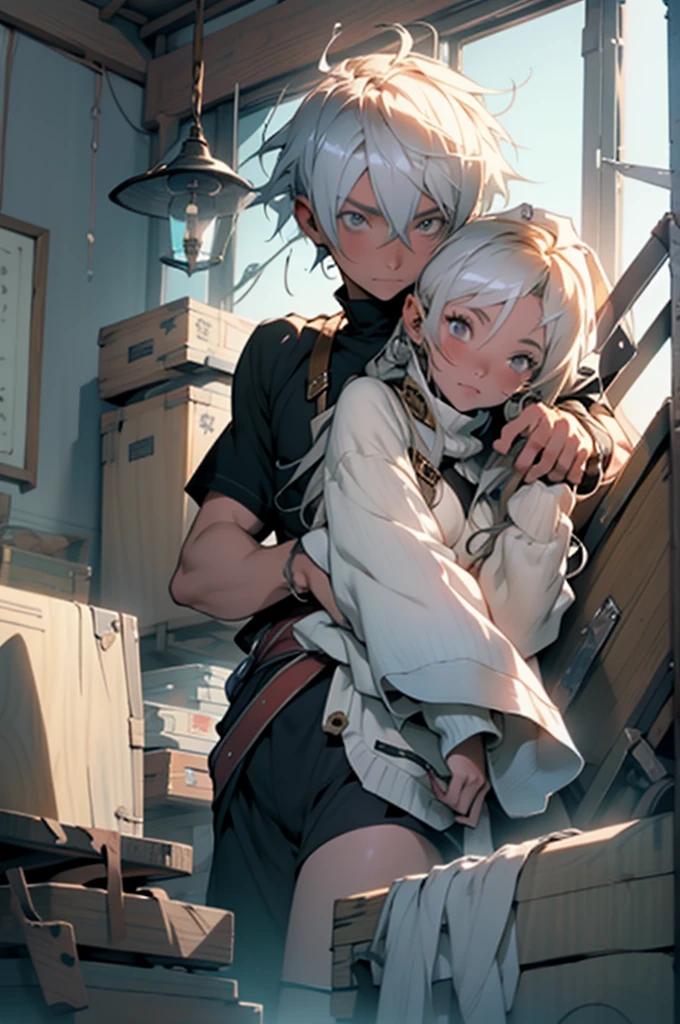 anime boy and girl in mushoku tensei in the sky boy age is 17 girl age is 21