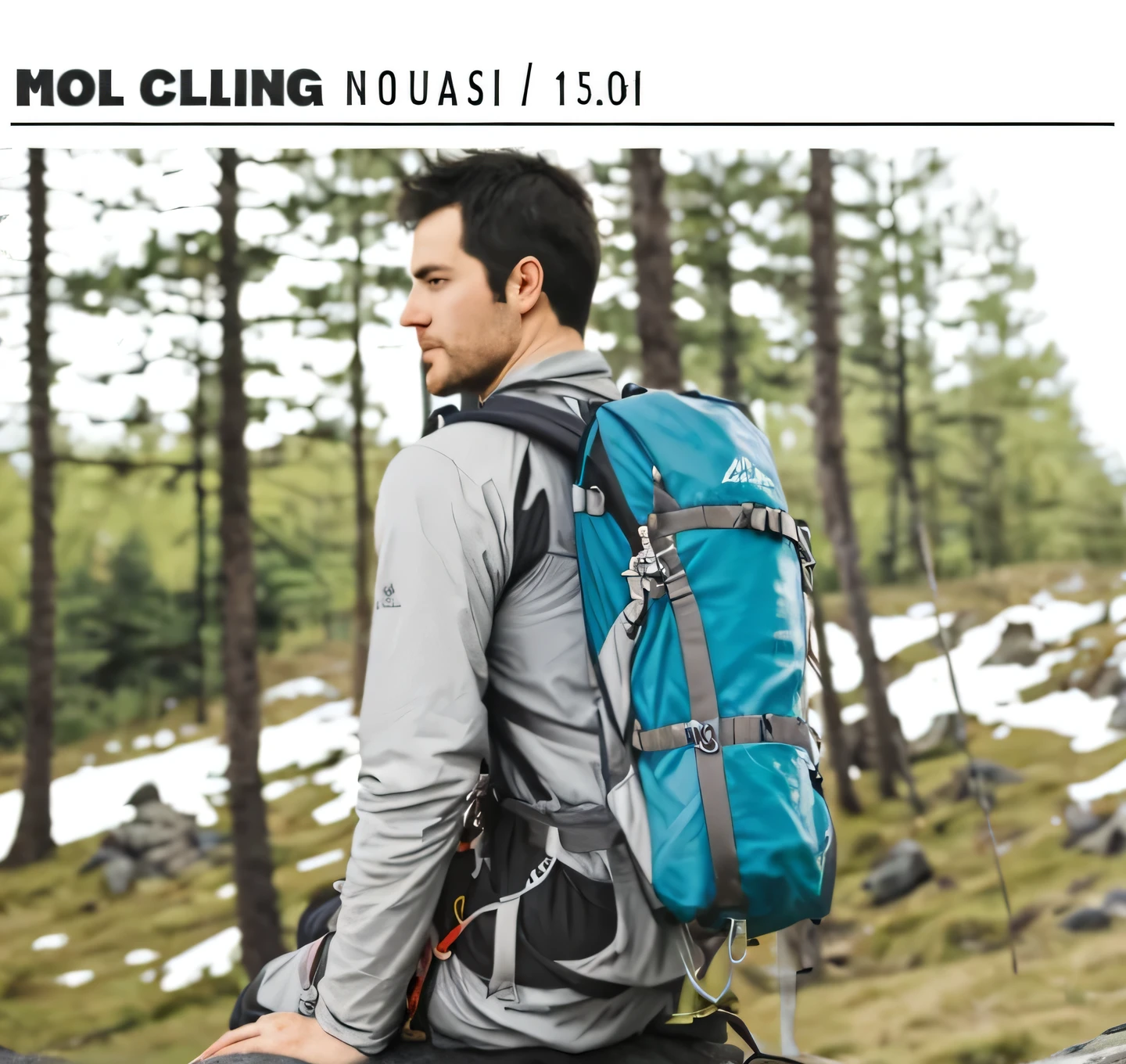 Mountain climbing man