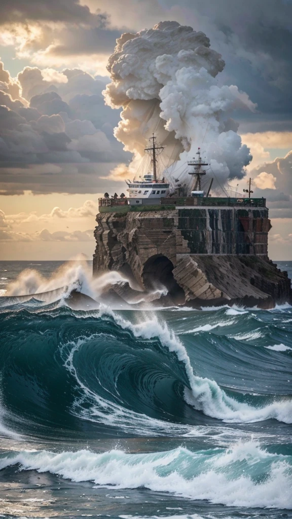 Portuguese ships sailed past the notoriously dangerous Cape of Good Hope, with big storms and high waves.