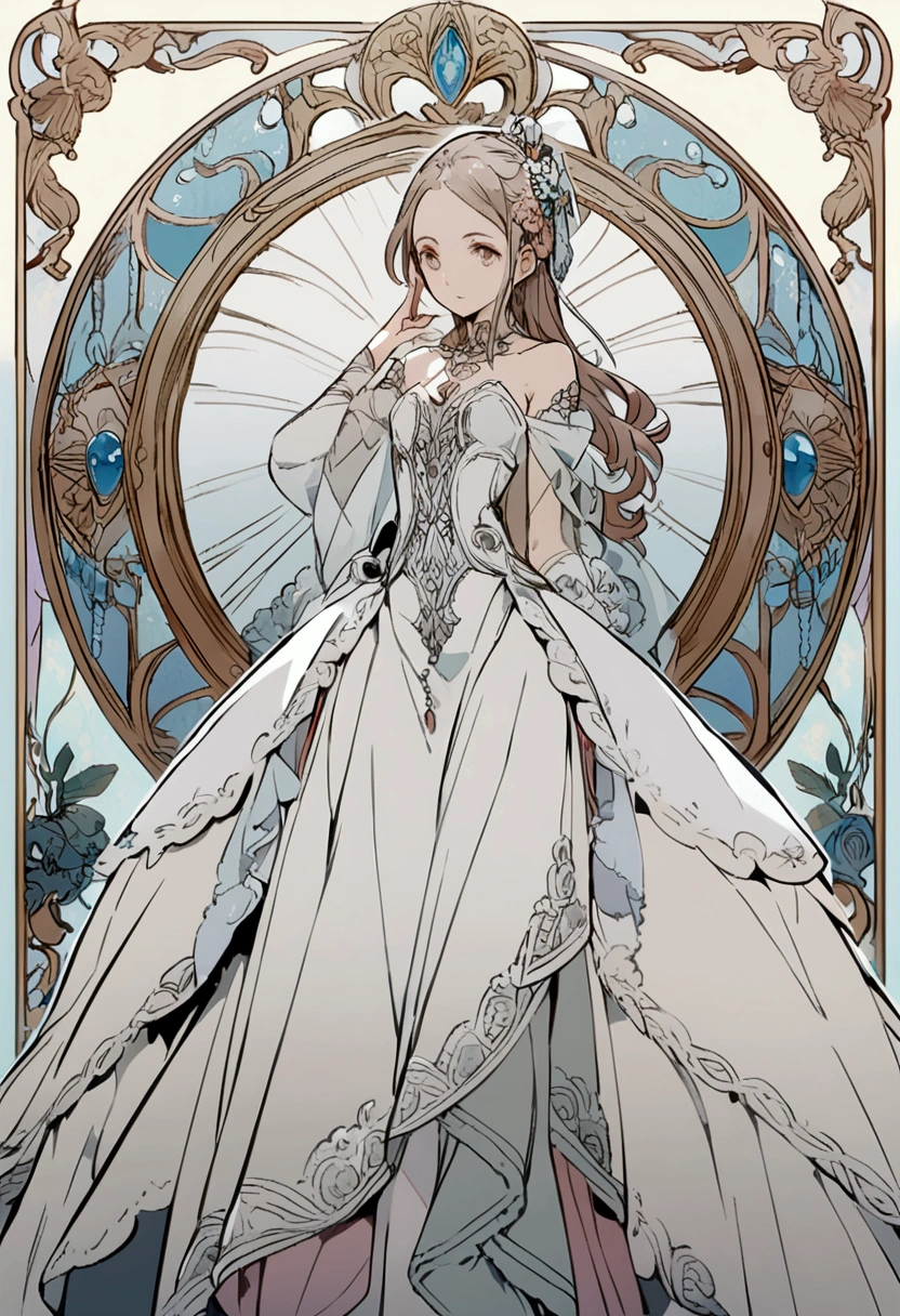 Mucha style frame