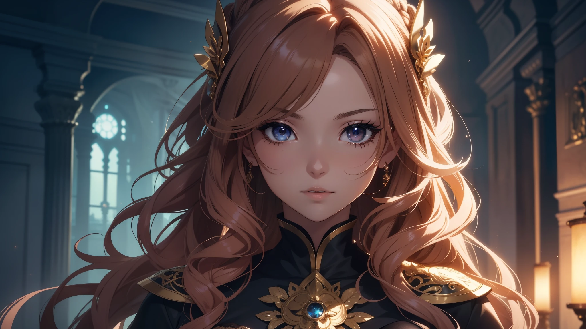 Fullbody 128k Bluray Extreme UHD 4K High quality anime image . My attention is drawn to an incredibly beautiful woman with long, curly white hair that falls like waterfalls, full lips and black eyes. Her presence radiates elegance and charm, her features perfectly highlighted by the ambient glow. an incredibly beautiful woman catches my eye. Her presence radiates elegance and charm, her features perfectly highlighted by the ambient glow. royal hair style , immersed in happiness, adding a personal and intimate touch to the scene." Rendered in stunning 4K and UHD resolution using Octane Render CGI technology, everything comes to life in a mesmerizing 16K masterpiece, with an aura fascinating and high level of detail, anime fantasy illustration with tears in her dark eyes, beautiful fantasy portrait, beautiful anime woman with brown hair, 4K, UHD, Ultra HD 4K image, extremely fascinating ethereal light, intricate details , extremely detailed, incredibly detailed.
