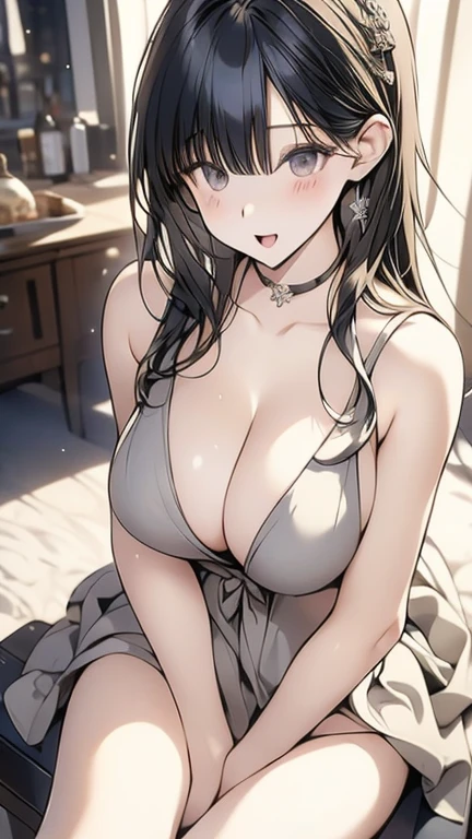 (Highest quality)), ((masterpiece)), (detailed), One woman,28歳のBeautiful woman,Married Woman,Very sexy,Big Breasts,
Beautiful woman,Beautiful Face,Big eyes,Beautiful Eyes,Well-formed double eyelids,Beautiful teeth alignment,Beautiful 8-head body line,Slender body,Beautiful Hands,Beautiful legs,Long hands,Long legs,Long and flexible hair,Shiny hair,Black hair,Full Body Shot,No underwear,Embarrassed expression,blush,Expressions of ecstasy,Woman cumming,Half-open mouth,Beautiful collarbone、Poses that accentuate cleavage,Open-chested beige bathrobe,Woman sitting on sofa with legs crossed,No bra,