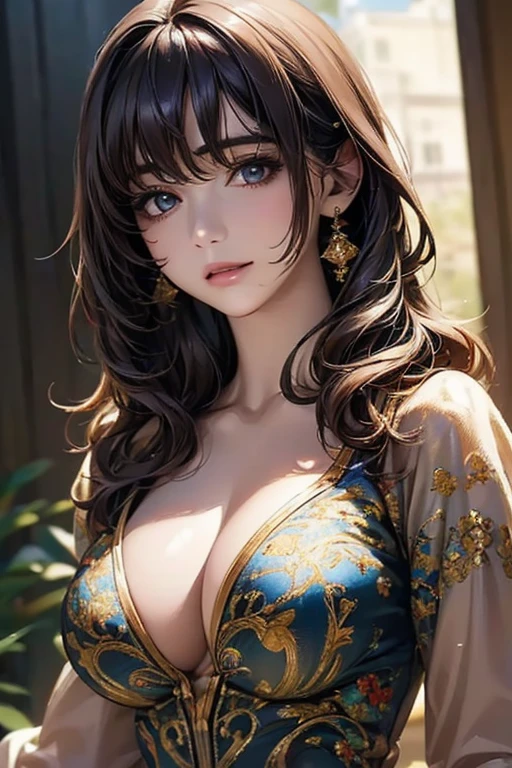 ((Highest quality)),(超High resolution),(Very detailed),(Detailed Description),((The best CG)),(masterpiece),Ultra-detailed art、(Highest quality、8k、32K、masterpiece)、(Realistic)、(Realistic:1.2)、(High resolution)、Very detailed、Very beautiful face and eyes、1 female、Tight waist、Delicate body、(Highest quality、Attention to detail、Rich skin detail)、(Highest quality、8k、Oil paints:1.2)、Very detailed、(Realistic、Realistic:1.37)、Bright colors、