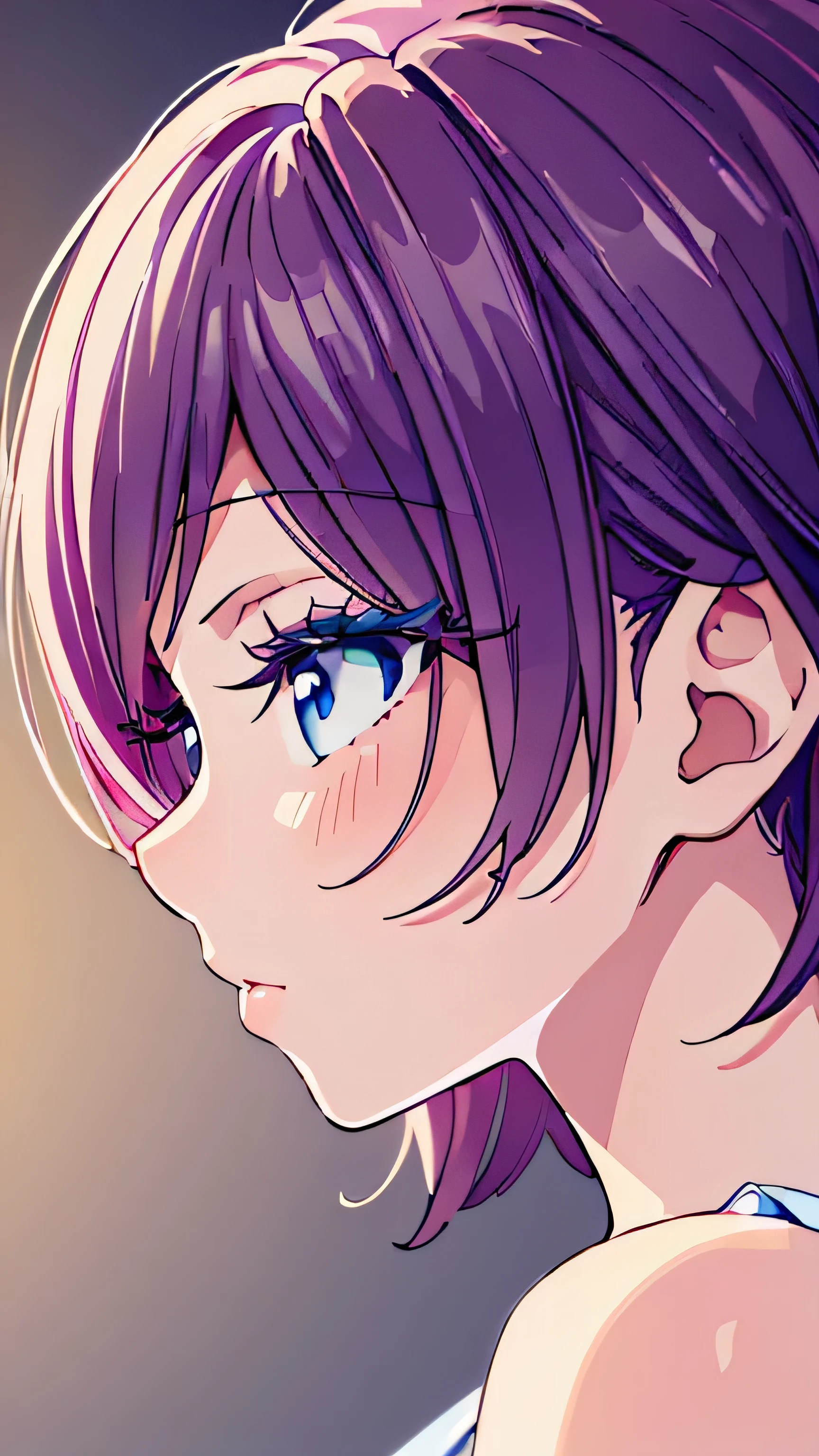 (best quality,4k,8k,highres,masterpiece:1.2),girl,side view,profile side view,beautiful detailed, short hair eyes,beautiful detailed lips,long eyelashes,medium:portraits,vivid colors,soft lighting, perfect side view, looking straight