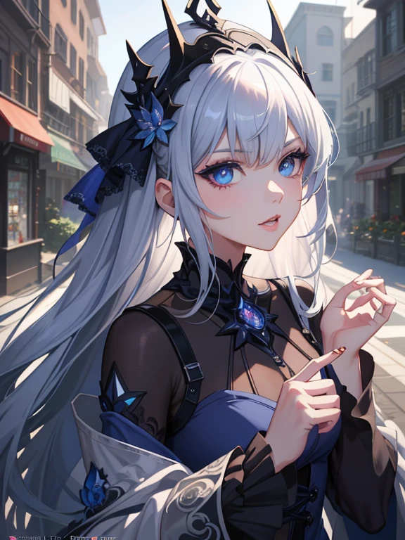 Anime girl with blue eyes and gothic makeup, Detailed digital anime art, Guviz-style artwork, Stunning anime face portrait, wlop rossdraws, 8K high quality detailed art, 4k highly detailed digital art, detailed matte fantasy portrait, rossdraws portrait, Guweiz on ArtStation Pixiv, Fantasy art style, Fanart Meilleure ArtStation,Tattoo removal