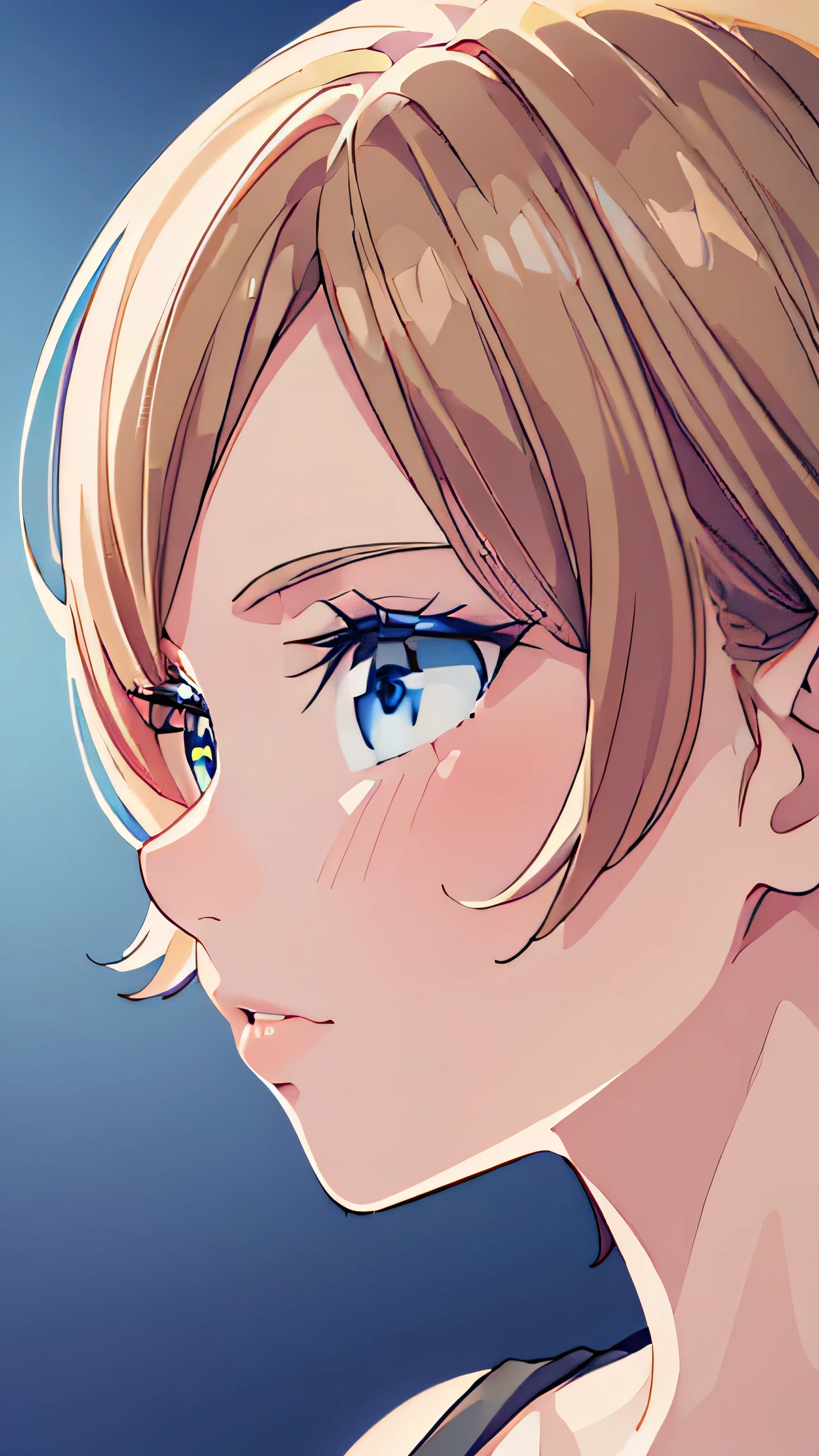 (best quality,4k,8k,highres,masterpiece:1.2),girl,side view,profile side view,beautiful detailed, short hair eyes,beautiful detailed lips,long eyelashes,medium:portraits,vivid colors,soft lighting, perfect side view, looking straight