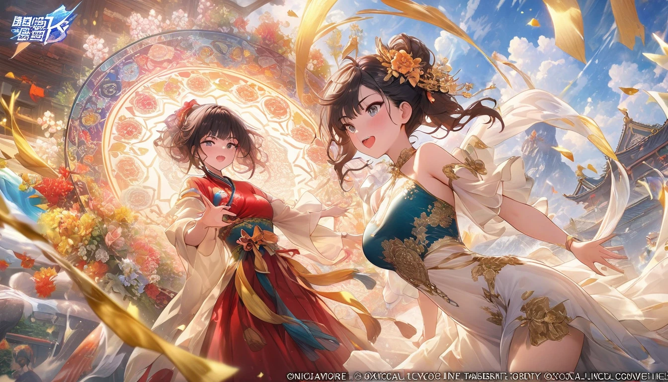 PerfectNwsjMajic,(masterpiece, Top quality, best quality, Official Art, beautiful and aesthetic:1.2), (1 Girl), Extremely detailed,rich and colorful,The most detailed, Official Art, Unity 8K wallpaper, Extremely detailed, beautiful and aesthetic, beautiful, masterpiece, best quality, (zendispute, Mandala, dispute, endispute) ,Holy Light,Gold Leaf,Gold Leaf艺术,flash,Qixi Festival