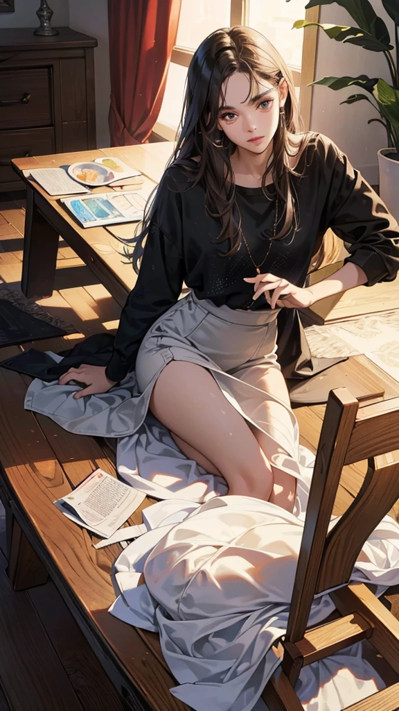 (table top, digital art, digital illustration, 4K, 8ก, Very detailed, beautiful picture, Sharp picture, realistic, raw photos, perfect face, perfect lines, perfect eyes, soft light) 