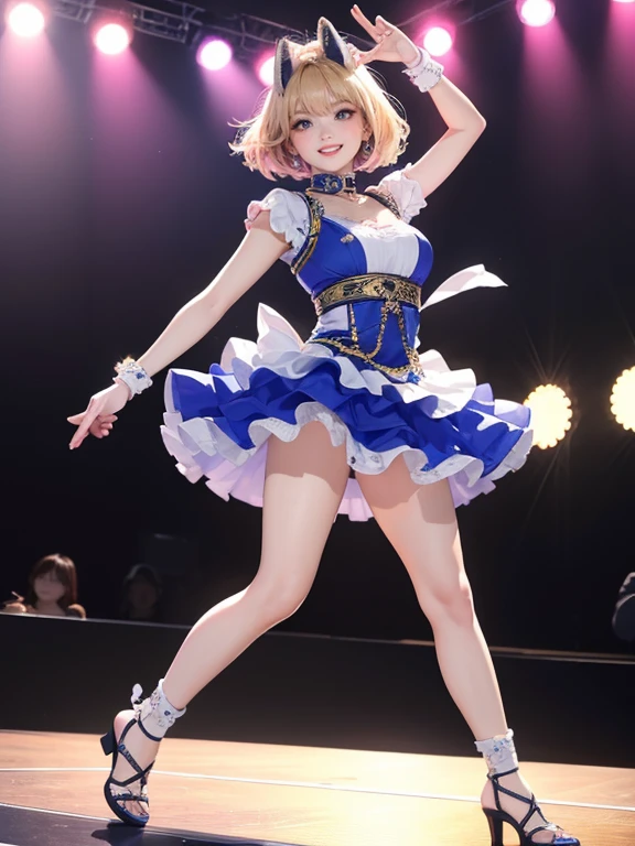 Blue-purple background stage