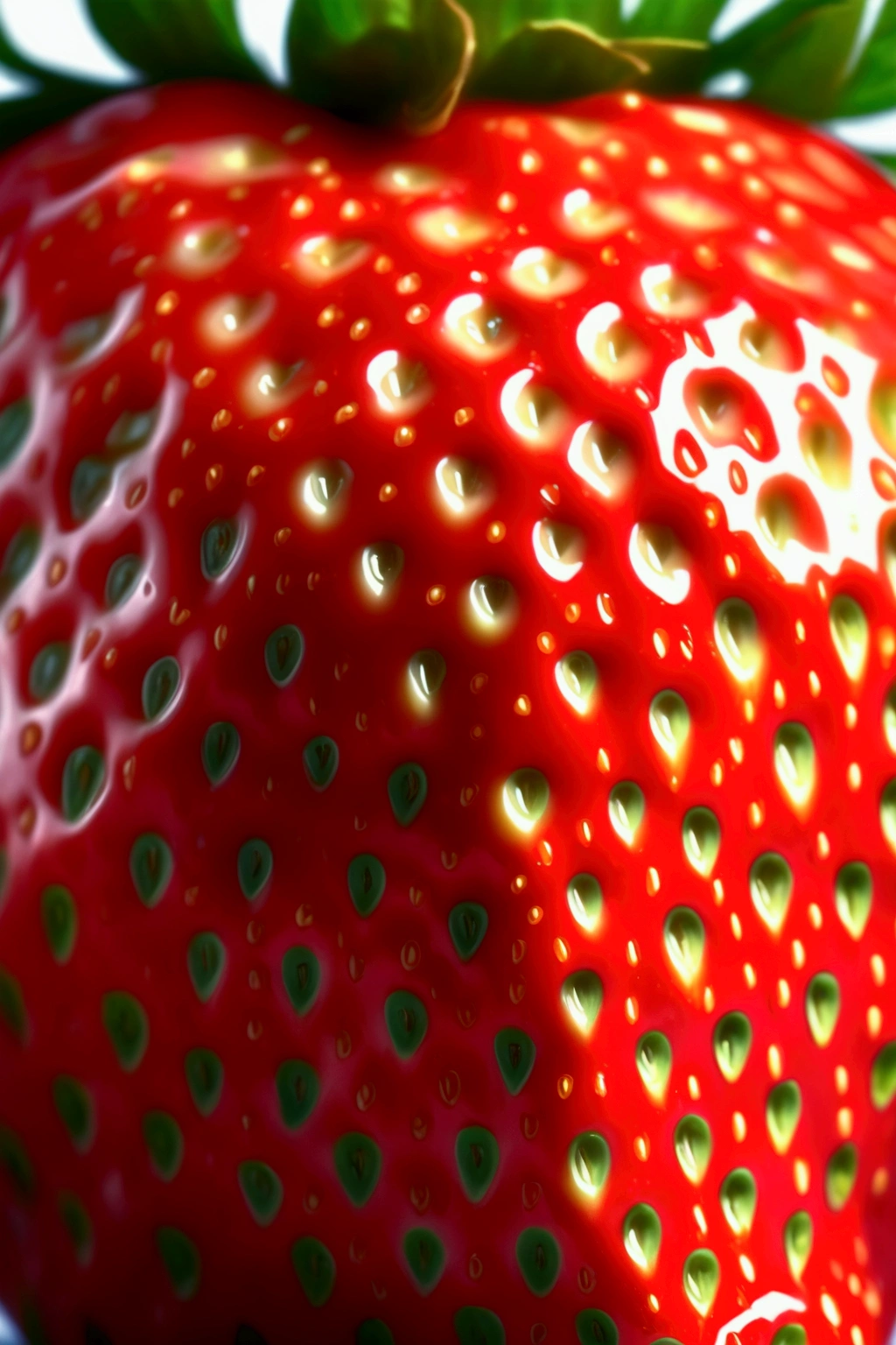 strawberry,close up,detailed,photorealistic,high quality,macro photography,vibrant colors,sharp focus,HDR,natural lighting,organic textures,glossy surface,juicy,ripe,fresh,realistic,studio lighting,8k