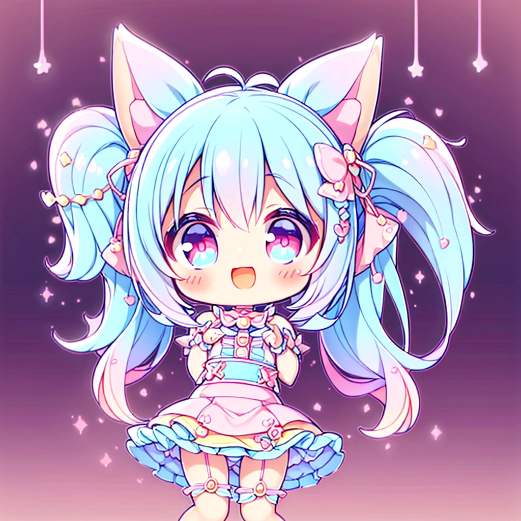 ちび、かわいい、((NSFW:0.9),masutepiece, (1girl in),3-year-old innocence、poneyTail、 Idol,Looks fun with a big smile, ((upper body closeup)), Big eyes, It seems that the eyes are shining、Kawaii Tech, kawaii, Cute, Pastel colors,Hair color is pastel、 (Best Quality), Happy,Deep background, Symmetrical, Head Tilted,The composition should exude sensuality and innocence、An ultra-high picture quality、Dynamic Angle