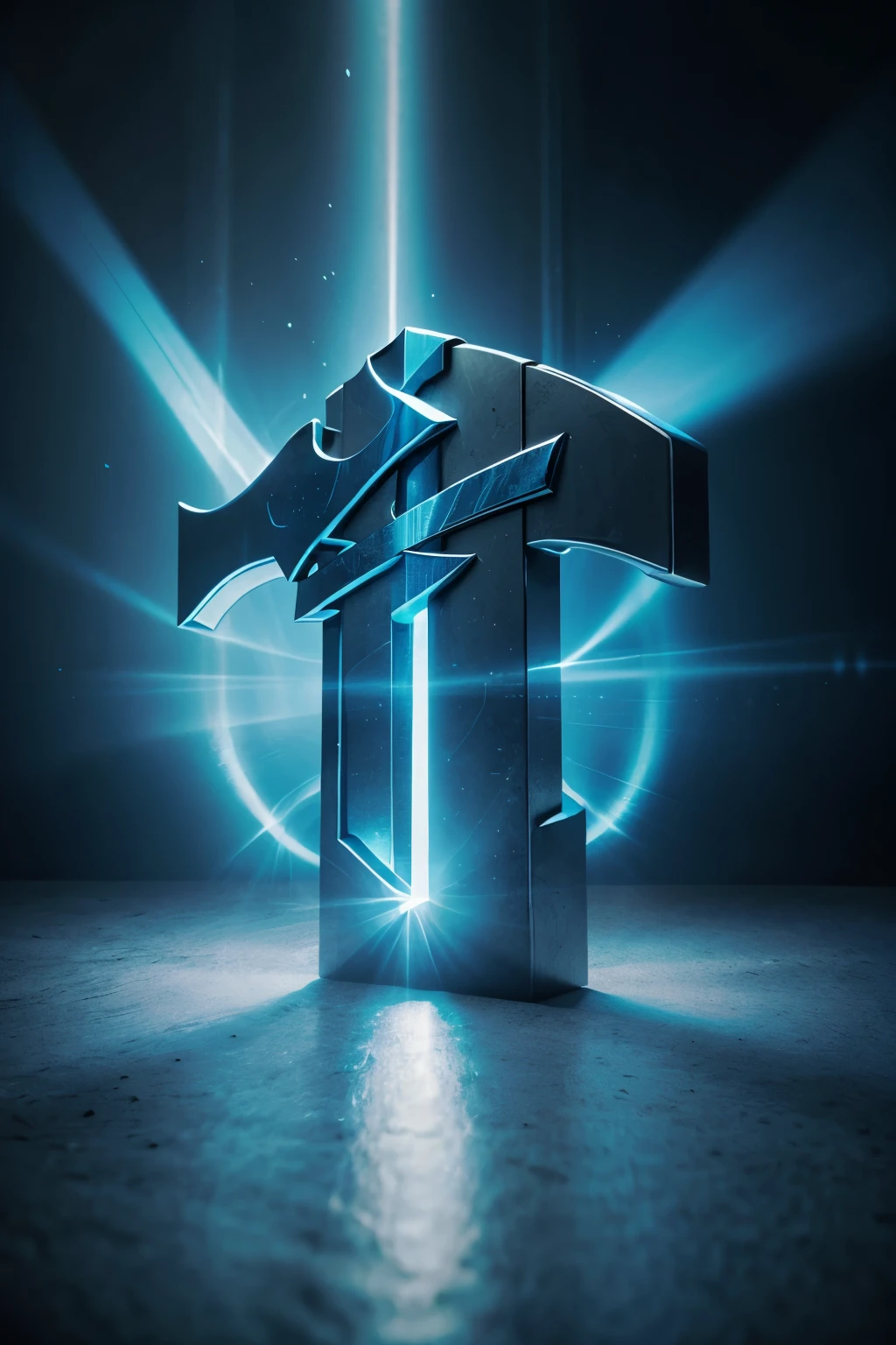 I want a logo of a Viking with light blue rays behind it but that looks 3D