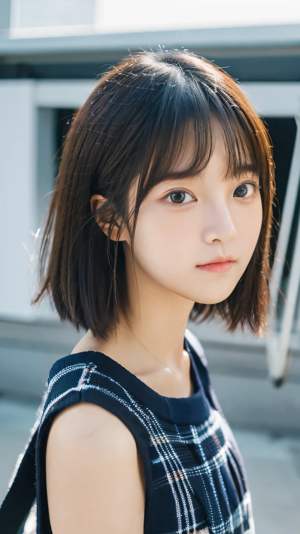 student girl korean cute face model studio photo double background her home