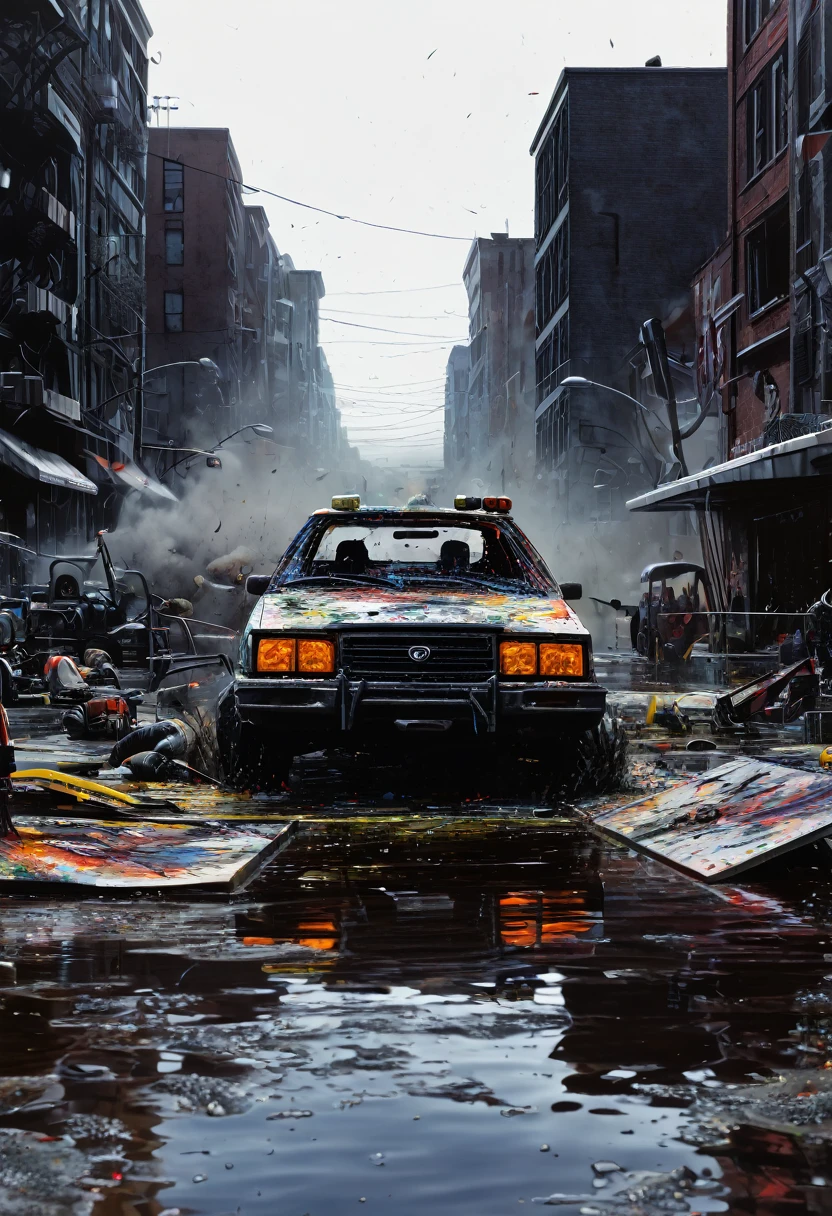 revenge, 8k, hyper detailed, Action painting, apocalyptic