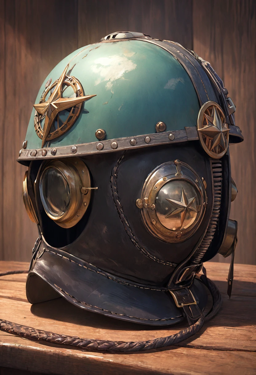 old Western pilot's helmet