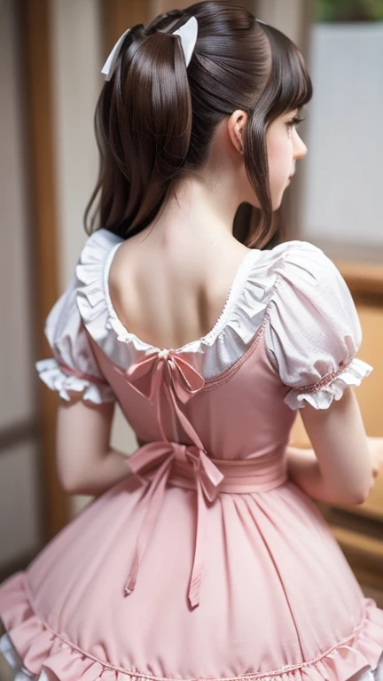 (The nostalgic Lolita-style T-back is cute....:1.3)、(((whole body)))