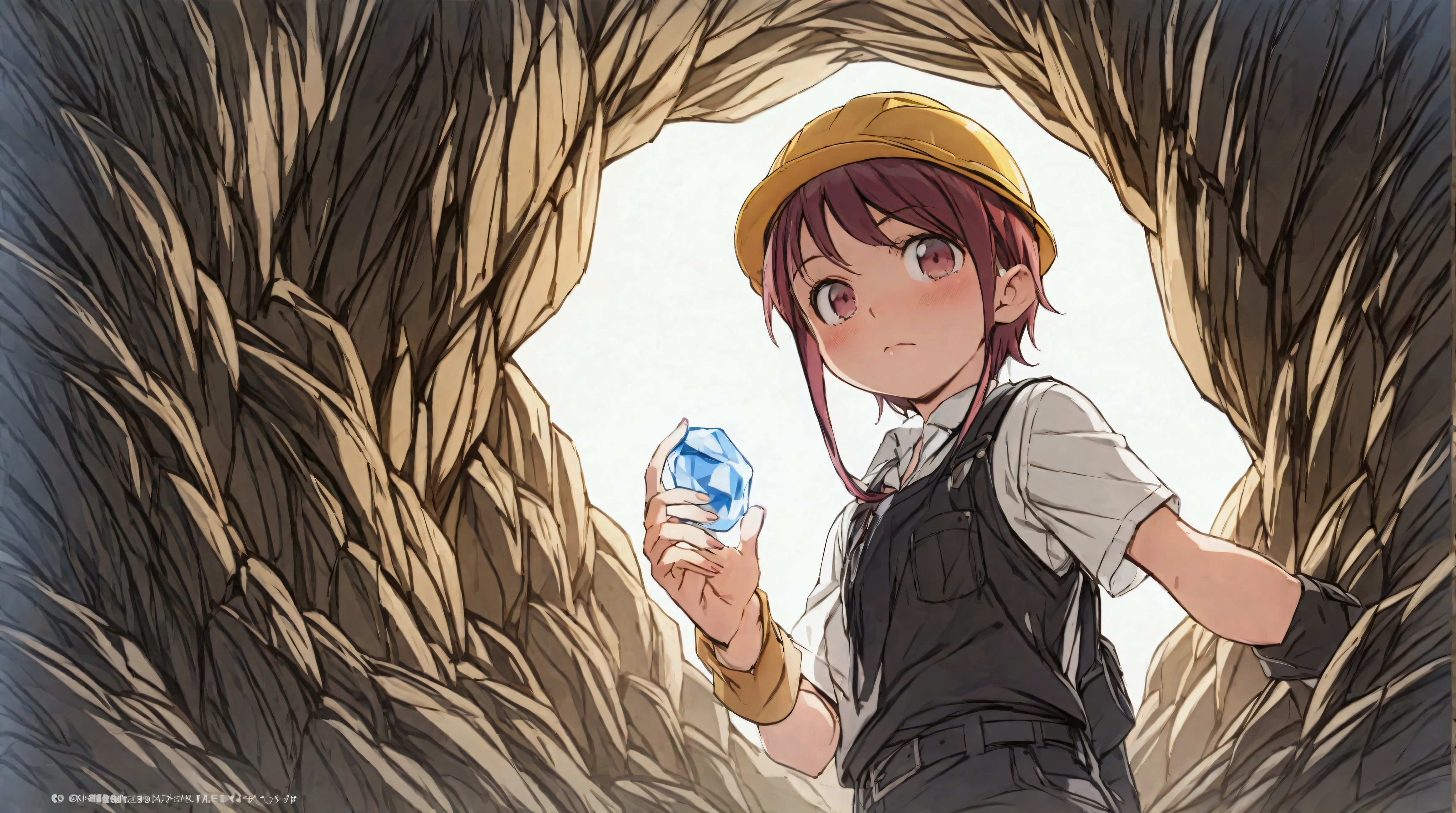 (masterpiece), (16k), (best quality), (perfect eyes), (high resolutions) ,
Raising a pickaxe,
cute girl,
,
full body,
dark, In the cave, in the limestone cave, Crystal, Glowing Rock,
construction clothes, construction helmet,
Work Pants, Construction Work Clothes,
Medieval European Clothing,
Blonde, Black Hair, Brown Hair, Red Hair, Blue Hair,