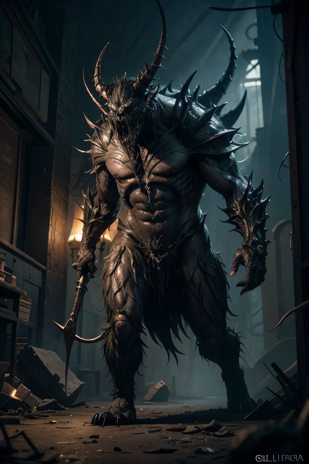 Prompt create a monster inspired by the cslital sin luxiria, with all its characteristics