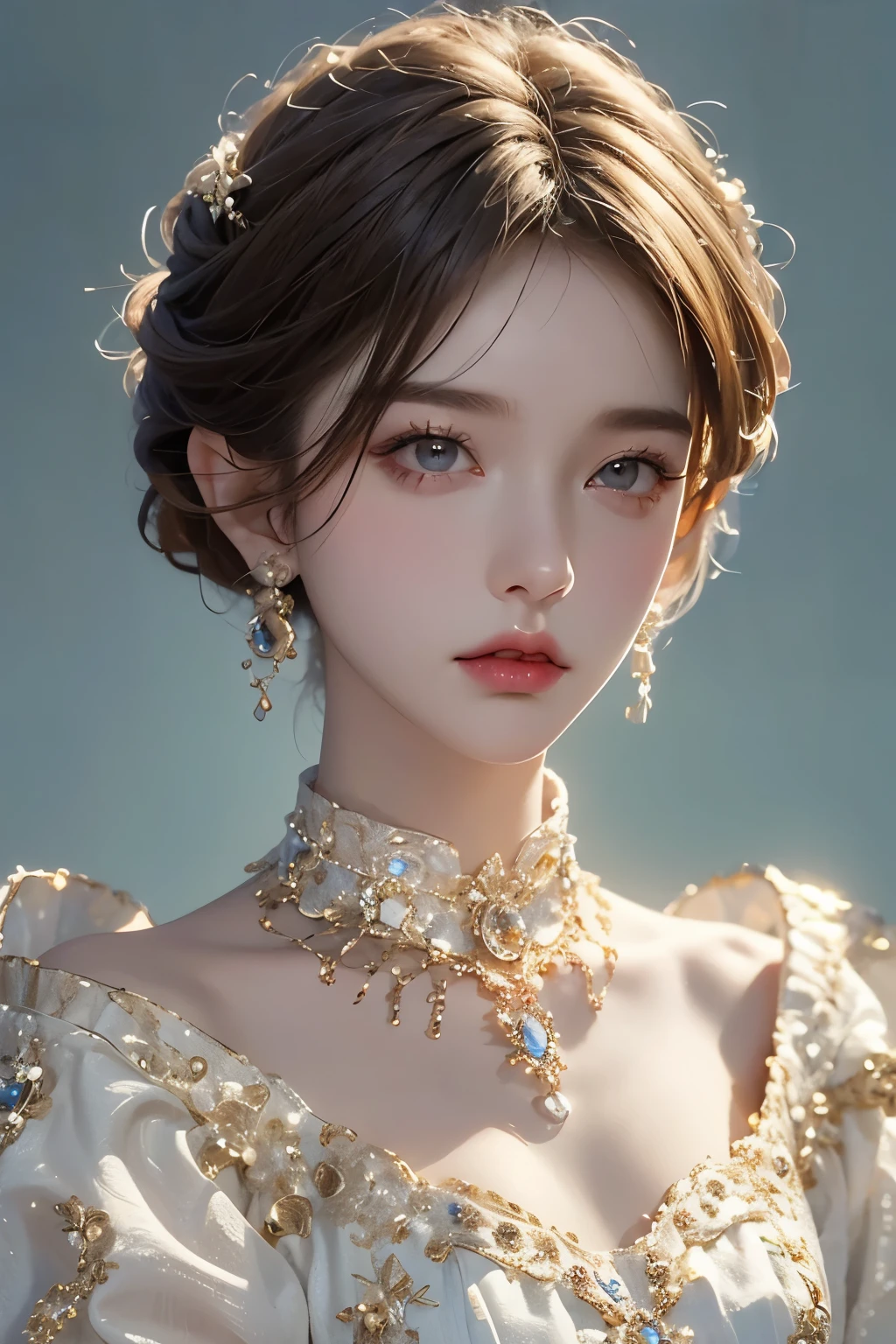 (8k, RAW Photos, Highest quality, masterpiece: 1.2), Super detailed, Super Resolution, (Genuine, Genuine photos: 1.3), Portraiture, High-resolution RAW color photos, Professional photos, とても細かくて美Shii, Very detailed, Amazing details, Large file size, Official Art, beautiful girls,Very detailed目, Very detailed肌, Very elaborate fingers, Very detailed鼻, Very sophisticated mouth, Perfect Anatomy, Detailed Background, Detailed clothing, One Girl, (20:1.2), 16 years old, Cute girl, Realistic body,White skin, Glowing Skin, The body is slim, like々Shii, かわいらShii顔, Realistic Face, (short hair), Earrings, Dynamic Lighting,Very small and plump breasts、Red costume
