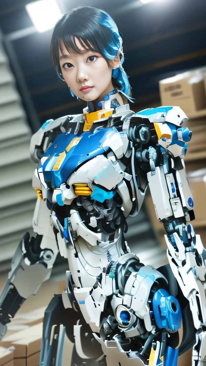 Blue Mecha Suit、Parts Warehouse、