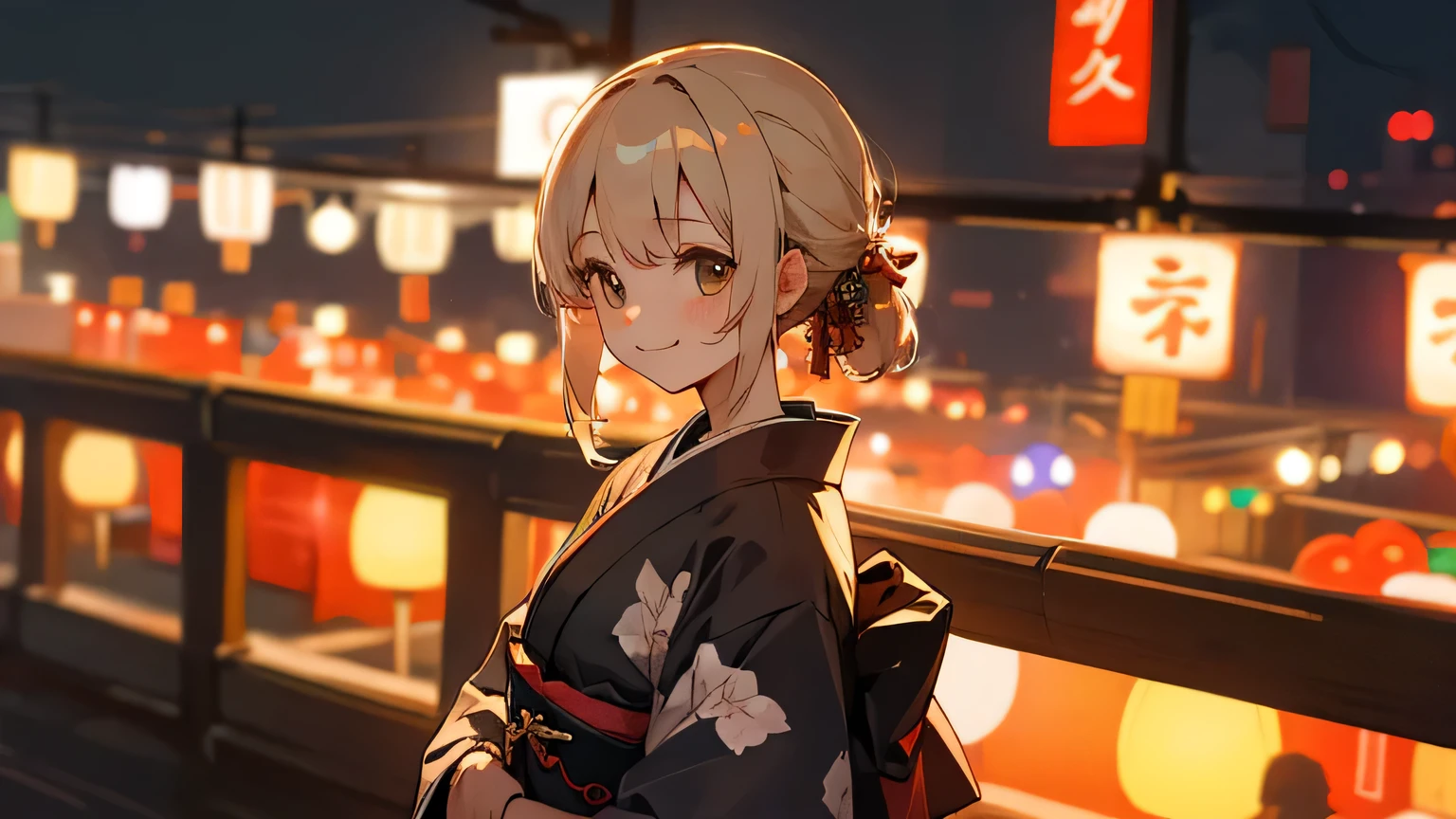 taiwan,night market,smile,kimono,girl