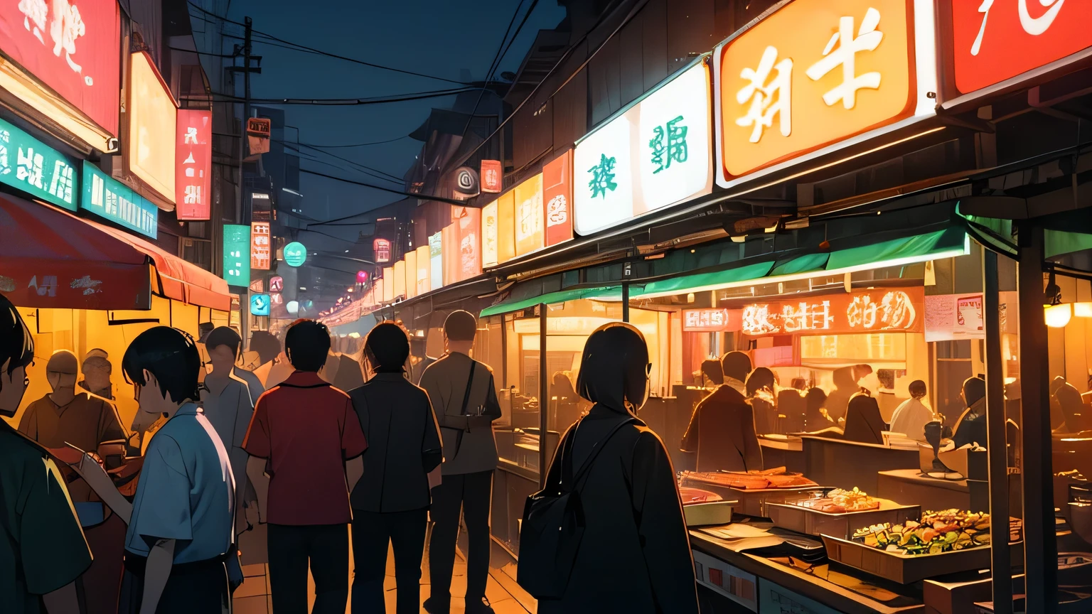 taiwan,night market,neon