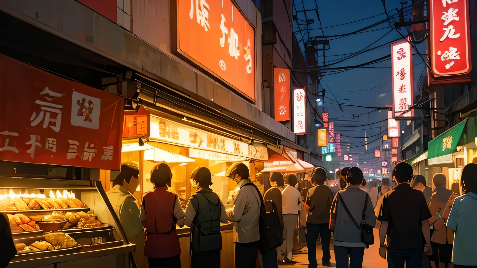 taiwan,night market,neon,food