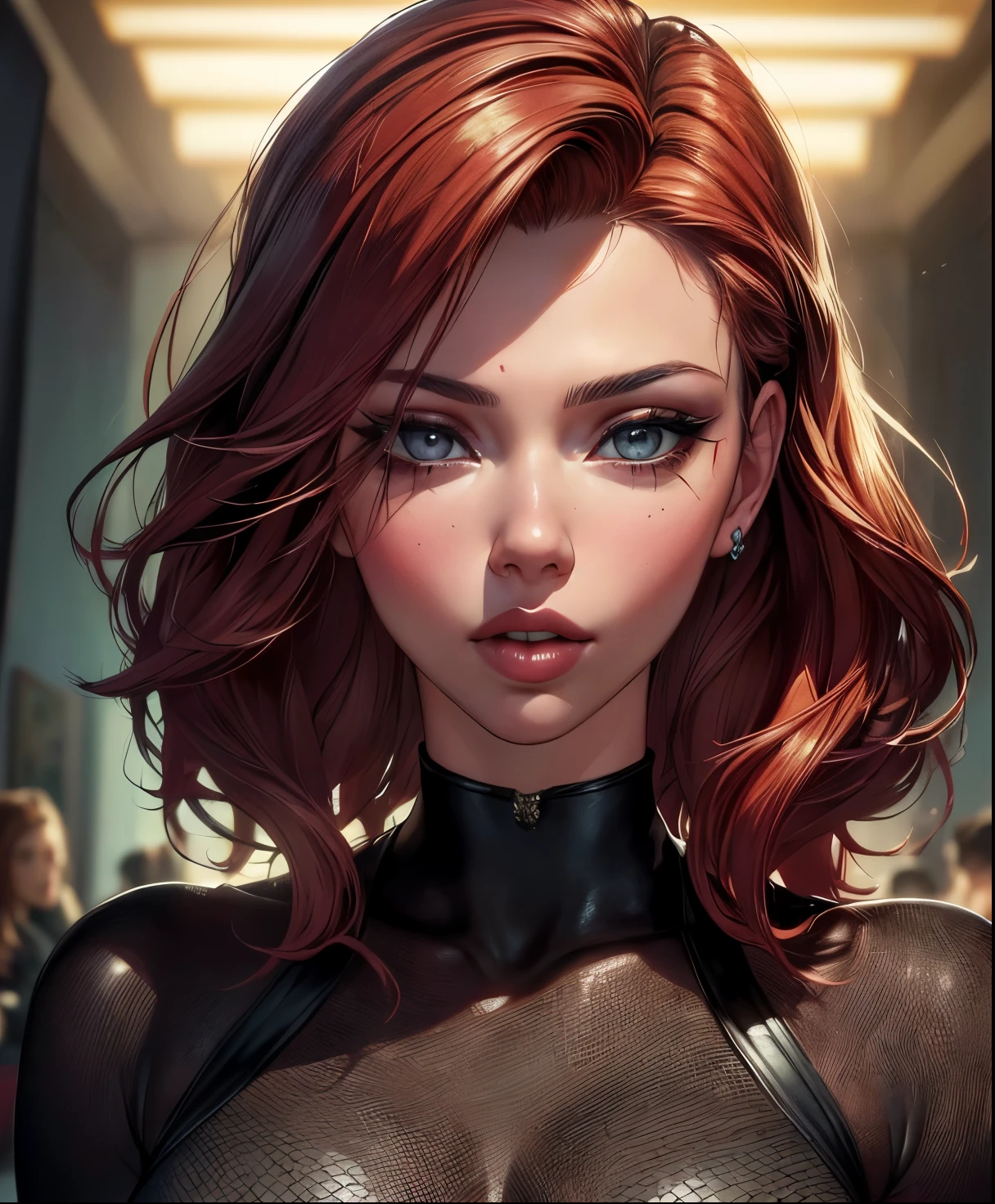 Scarlet johansson, (((work of art))), (((best qualityer: 1.4))), ((super detaill: 1.4)), beautiful exotic features, hyper-detailed facial features, expressive face, detailed textures, shader de pele natural, volumetrics, warm tones under your skin, ultra-high resolution