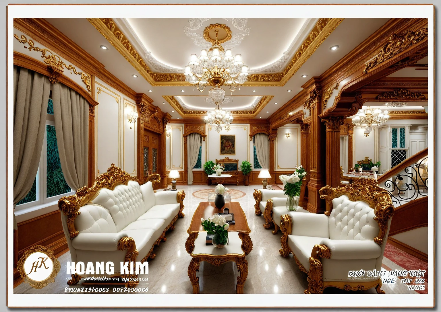 RAW photo, masterpiece, a view of a ( LIVING ROOM :1.3) with a couch, chairs, and a chandelier, highly detailed interior, neo - classical style, neoclassical style, neoclassicism style, interior architect architectural visualization, neoclassical style, in style of classicism, white light sun, rendered in vray, rendered in v-ray, rendered in unreal engine 3d, (photorealistic:1.2), (photorealistic:1.5), best quality, ultra high res, architechture, (leather sofa detail:1.5), neoclassic house, (detailed railing neoclassic:1.5), luxury neoclassical villa, (mable floor details:1.5), (detailed neoclassical carpet:1.5), in the style of neoclassical scene, glass windows, best quality, (Intricate lines:1.5), ((Photorealism:1.5)),(((hyper detail:1.5))), archdaily, award winning design, (dynamic light:1.3), (day light:1.2), (perfect light:1.3), (shimering light :1.4), refection glass windows, (curved line architecture arch:1.2), photorealistic, FKAA, TXAA, RTX, SSAO, Post Processing, Post-Production, CGI, VFX, SFX, Full color,((Unreal Engine 5)), Canon EOS R5 Camera + Lens RF 45MP full-frame CMOS sensor, HDR, Realistic, Cinematic intricate detail, extreme detail, science, hyper-detail, FKAA, super detail, super realistic, crazy detail, intricate detail, nice color grading, reflected light on glass, eye-catching wall lights, unreal engine 5, octane render, cinematic, trending on artstation, High-fidelity, Viwvid, Crisp, Sharp, Bright, Stunning, ((Lifelike)), Natural, ((Eye-catching)), Illuminating, Flawless, High-quality,Sharp edge rendering, medium soft lighting, photographic render, detailed archviz, ((( BRIGHT WHITE Tone : 3 ))), (( NATURAL reddish-brown doussie wood ))
