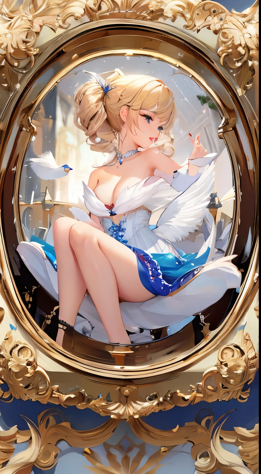 Masterpiece,8k,The Machine that Wanted to Be Cinderella,Swan and Lake