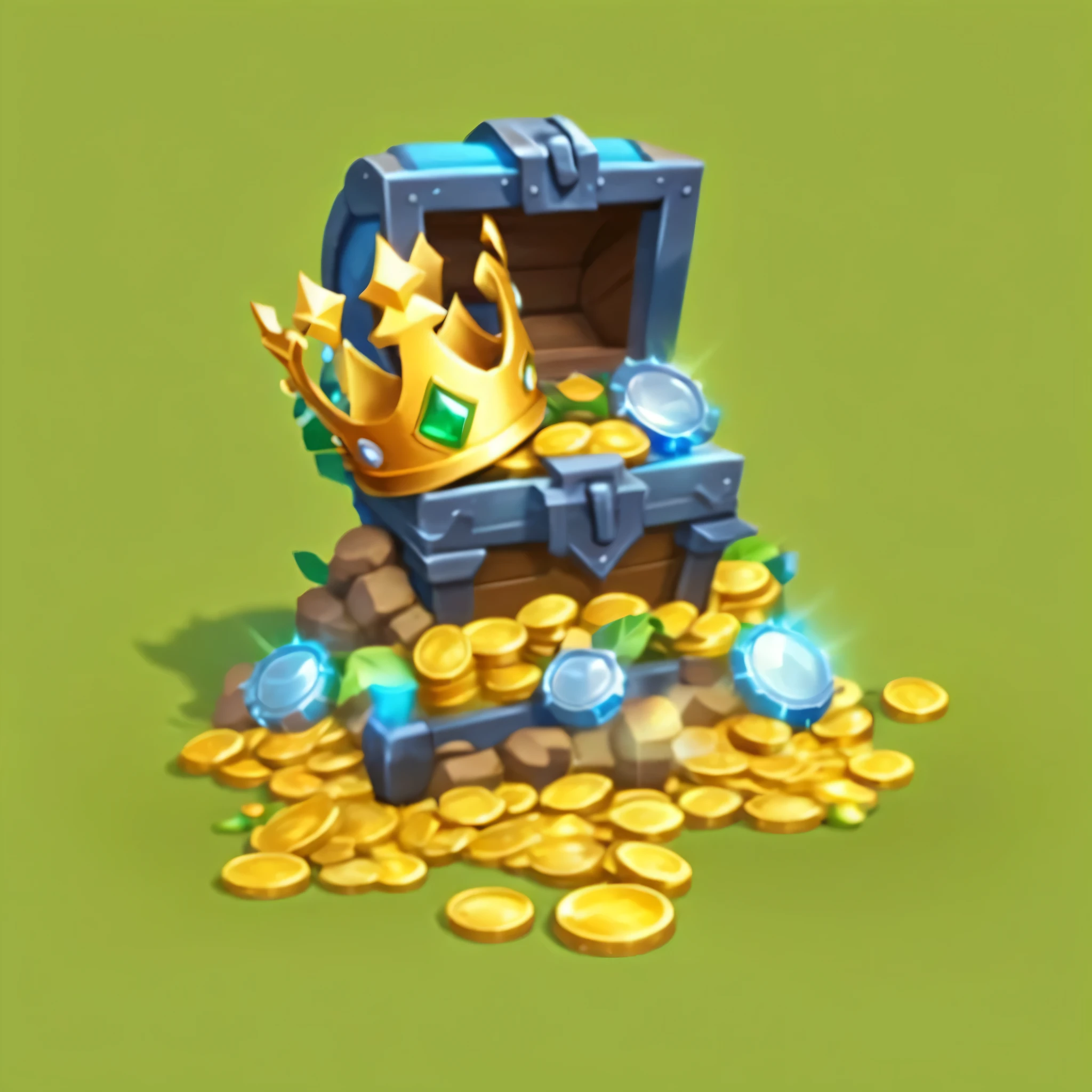 Image of a chest filled with coins and crowns, Treasure hoard, Loot Boxes, Treasure chests, gold and Treasure, Treasure artifact, Treasure, 3d icons for mobile games, Object Art, Game image, Treasure chest, Game Icon Assets, Jewelry Crown, Clash Royale, Epic Legends Game Icon, Treasures, Treasure background, masterpiece