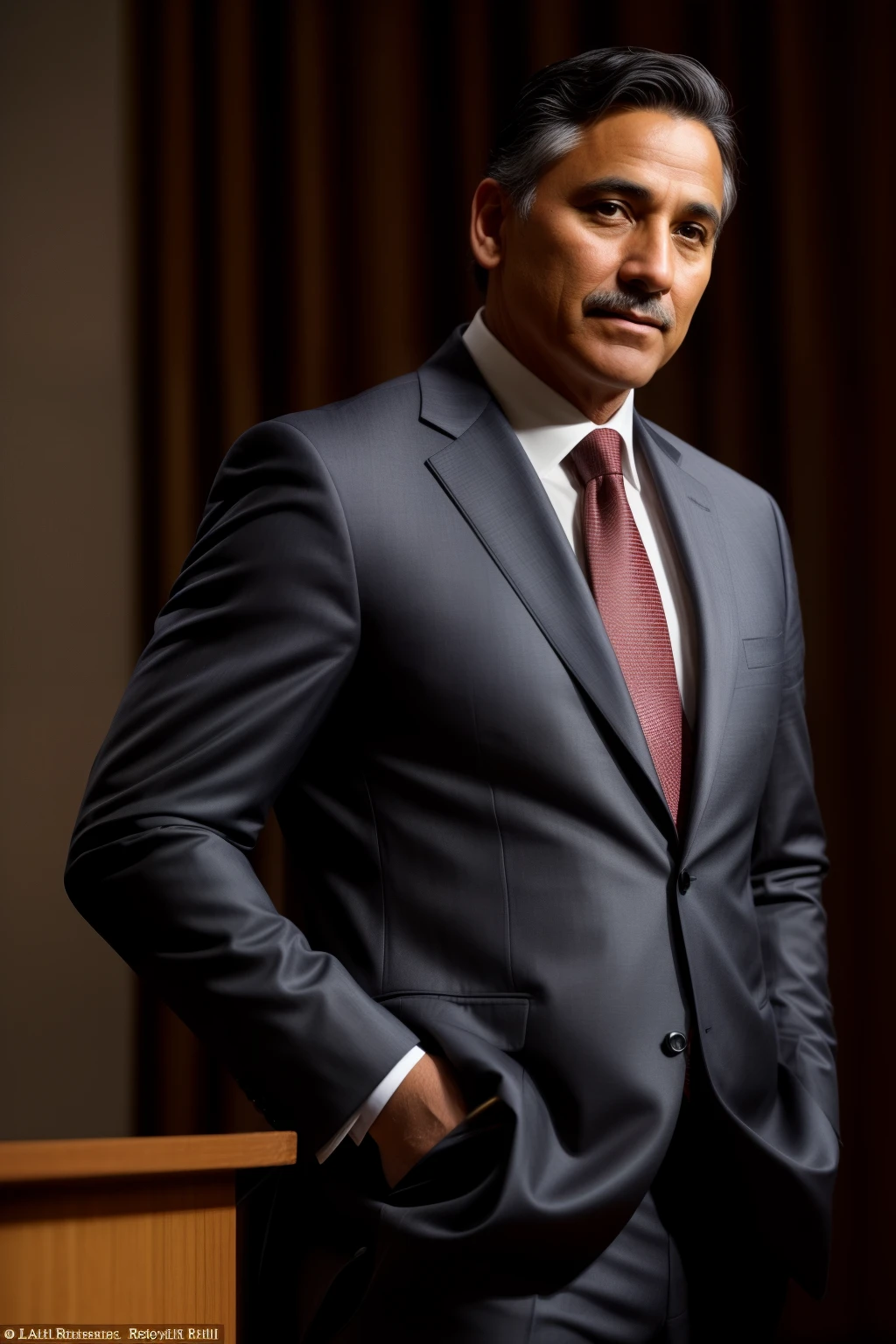 A middle-aged man in a tailored suit, ((detailed facial features)), ((high quality)), ((photorealist)), standing in front of an audience, ((powerful dynamic pose)), ((expressive gestures)), delivering an economic lecture, ((elegant and professional background)), bathed in a warm color palette, ((intricate details)), with dramatic studio lighting emphasizing his sincerity and charisma, ((My name in image introduction: Antonio Monetta B)).