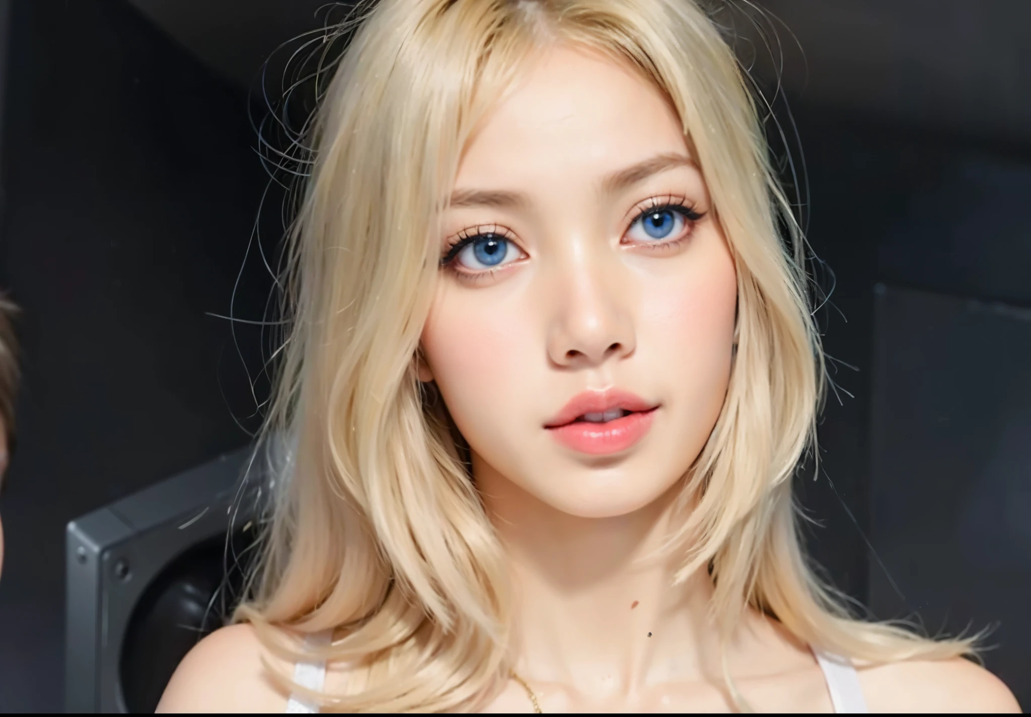 lisa Blackpink with blue eyes