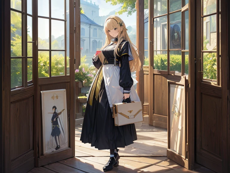 (((masterpiece, 最high quality))), (((high quality))), (((High resolution illustrations))), (((Hyper Detail))),(((Browsing Caution))), (((Wordsworth&#39;s Sharon))),(((Very beautiful black short bob hair))), (((Very beautiful face))), (((Very beautiful blue eyes))),(((Smiling Kindly, Embarrassed look))),(((Her face is red))),(((She has medium breasts))),(((Very beautiful slim legs))),(((She is wearing a beautiful and gorgeously patterned Chinese dress that shows off her cleavage.))),(((She is wearing patent leather knee-high boots.))),(((her skin is wet))),(((She has a beautiful hairstyle))),(((She is wearing beautiful heart earrings.))),(((In her right hand she holds a sword with a beautiful pattern., And in his left hand he holds a beautifully patterned shield)))