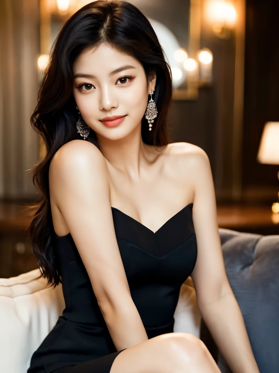 arafed woman in a black dress posing for a picture, blackpink jennie, beautiful south korean woman, bae suzy, gorgeous young korean woman, beautiful young korean woman, lee ji - eun, lee ji-eun, heonhwa choe, jinyoung shin, wan adorable korean face, jaeyeon nam, female actress from korea, jossi of blackpink