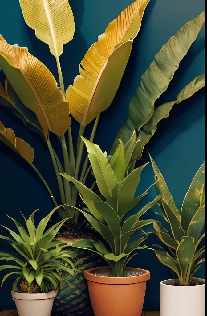 there are two potted plants that are sitting in a pot, bromeliads, flowering pineapples, colorful tropical plants, beautiful plants, ❤🔥🍄🌪, tropical flower plants, large exotic flowers, blooming tropical flowers, blue and yellow fauna, tropical houseplants, cactus and flowers, flowering pineapples and orchids, huge flame fantasy plant, tropical flowers