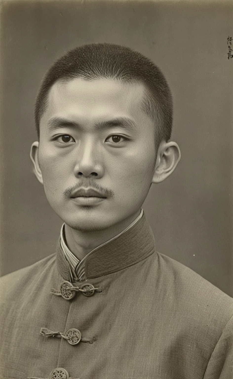 In the old society, Chinese men wore collared Zhongshan suits,khaki,With buttons and pencil case,Old Chinese clothing,high resolution,Best quality,masterpiece,超high resolution,(Honesty:1.4),RAW photos