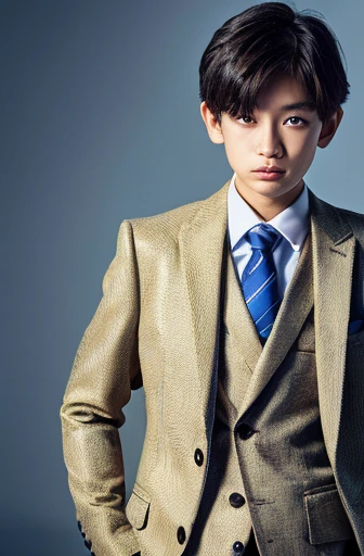 a 13 year old male wearing a suit
BELT VISABLE 4K HIGH QUALITY DETAILED