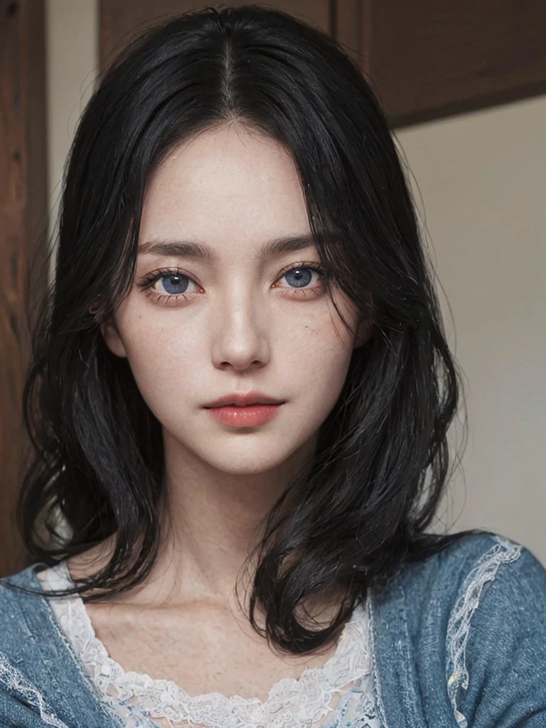 dressed, (photo realistic:1.4), (hyper realistic:1.4), (realistic:1.3), (smoother lighting:1.05), (increase cinematic lighting quality:0.9), 32K, 1girl,20yo girl, realistic lighting, backlighting, light on face, ray trace, (brightening light:1.2), (Increase quality:1.4), (best quality real texture skin:1.4), finely detailed eyes, finely detailed face, finely quality eyes, (tired and sleepy and satisfied:0.0), face closeup, t-shirts, (Increase body line mood:1.1), (Increase skin texture beauty:1.1)